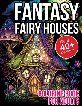 Fantasy Fairy Houses Coloring Book For Adults: whimsical fairy houses coloring book for adults