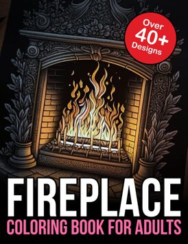 Fireplace Coloring Book for Adults