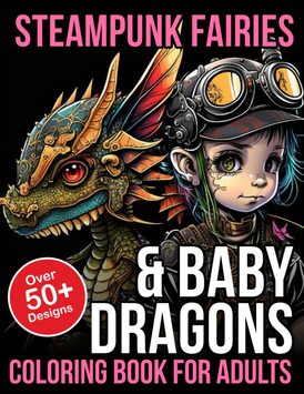 Steampunk Fairies and Baby Dragons Coloring Book: Steampunk Fairies and Baby Dragons Adult Coloring Book