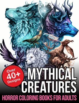 Mythical Creatures Horror Coloring Book For Adults