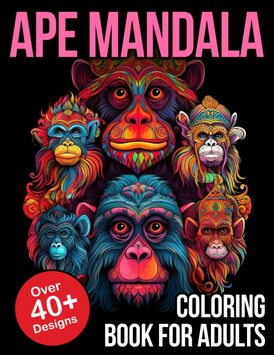 Ape Mandalas Coloring Books For Adults: Monkey Mandalas Coloring Books For Adults