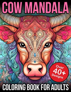 Cow Coloring Books For Adults: cow print mandala patterns
