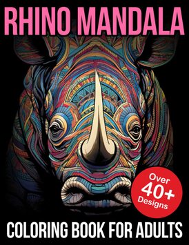 Rhino Mandala Coloring Books For Adults: Mandala Rhino Coloring Book