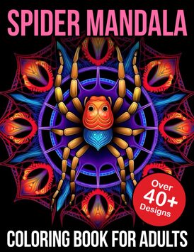 Spider Mandala Coloring Books For Adults: spider coloring book for adults and kids